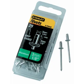 STANLEY Aluminiumnieten 3 x 3 mm 25 St. Wiederverschliessbar - 1-PAA42T
