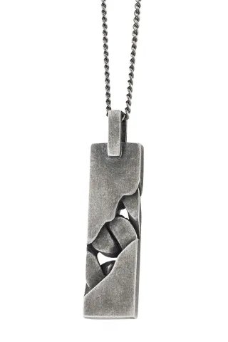 cai Anhänger mit Kette 925/- Sterling Silber rhodiniert oxidiert