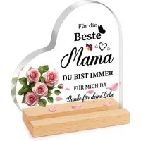 FOUORTUNATE-BEE Dekoobjekt Geschenke für Mama Geschenk Geburtstagsgeschenk, Beste Mutter Geschenk (Dekoration aus Acryl Muttertag Geschenk für Mütter)