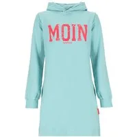 salzhaut Sweatkleid Affluern Damen Hoodie-Kleid Affluern mit Moin-Print - Kapuzenkleid langarm