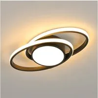 Riserva LED Deckenleuchte LED Deckenleuchte Oval Schwarz 39W Warmweiß 3000K Modern 220V