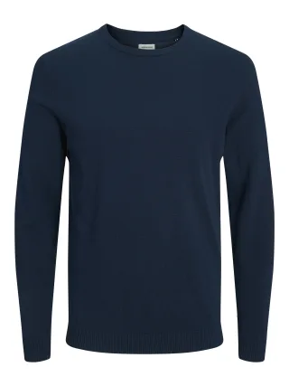 JACK&JONES - JJEBASIC KNIT CREW NECK NOOS navy blazer - Gr. - S