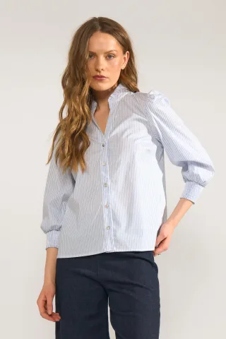 Nümph - NULILI BLOUSE floaty blue - Gr. - 34