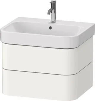 Duravit Happy D.2 Plus Waschtischunterbau wandhängend Weiß Supermatt 625x490x415 mm - HP438608484000 HP4386084840000