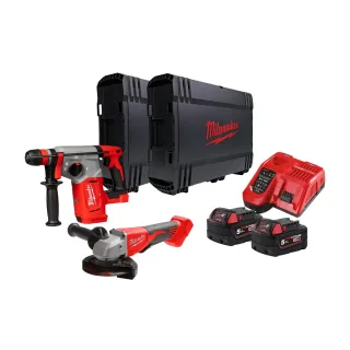 Milwaukee M18 POWERPACK M18BLPP2G-502X - Kombihammer & Winkelschleifer - 4933498575