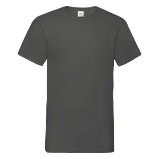 Fruit Of The Loom Valueweight T-shirt für Männer mit V-Ausschnitt, kurzärmlig (Hell Graphit)