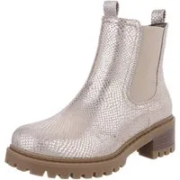 Ital-Design Elegante Damen Boots mit Blockabsatz und elastischen Einsätzen Chelseaboots (90417882) Blockabsatz Stiefeletten in Gold