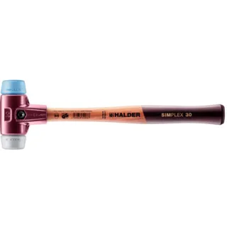 HALDER SIMPLEX - Schonhammer mit TE-Gehäuse und Holzstiel, TPE-mid / TPE-soft - 3013.030