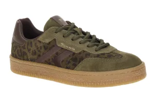 Tamaris 1-23723-44 792 Olive Gr?n Velourleder Plateau Sneaker