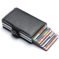 ibettertec Mini Geldbörse, Geldbörse Herren, Leder Geldbörse, Smart wallet mit RFID-Schutz (Men's Wallet, Mini Portemonnaie Herren,Geldbörse mit Münzfach, Slim Portmonnaie Clip, Kreditkartenetui Smart Wallet mit Kartenetui + Münzfach Portmonee), Kred