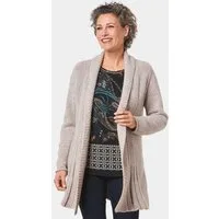 GOLDNER Strickjacke Kurzgröße: Supersofte ausgestellte Strickjacke