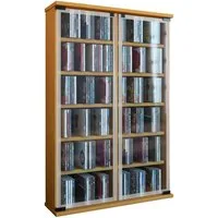 VCM Standregal CD DVD Regal Galerie H. 92 x B. 60 x T. 18 cm