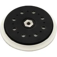 Trade-Shop Schleifteller passend für Makita BO6050, BO6050J ersetzt 197315-5, 197314-7, ø 150.00 mm, 1-St., Aufnahme: M8 / Härtegrad: hart / Anzahl der Löcher: 15