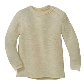 Disana Merino Schurwoll offline Baby-Pullover Gr. 86/92 taubenblau