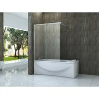 Alphabad Badewannenaufsatz Schiebetür-Duschtrennwand TRAMO 140 x 150 (Badewanne)