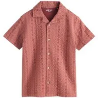 Next Shirt & Shorts Kurzärmeliges Blockfarben-Hemd (1-tlg)