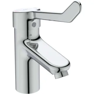 Ideal Standard CeraPlus 2 Waschtischarmatur BC098AA ohne Ablaufgarnitur, DN 15, mit Klinikhebel, chrom