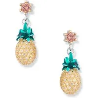 Seinerzeit FLORA & FAUNA Paar Ohrstecker Ana Ananas Ohrringe, Schmuck aus 925 Sterling Silber (Von exotischen Früchten inspirierter Damenschmuck mit liebevoll gestaltetem Fruchtmotiv – ein besonderer Begleiter im Alltag und zu besonderen Anlässen, in