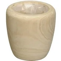 finehomegarden Übertopf Blumentopf Holz Pflanztopf natur Ø21+29,5 cm H21,5+27cm Topf (1 St)