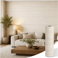 BlingBin Wandfolie 40x300 cm selbstklebend, Travertin Steinoptik, Dekorfolie, Travertin (Wandfolie, 1 St), Wasserabweisend, DIY Renovierungsfolie, für Küche, Bad, Möbel und Wand