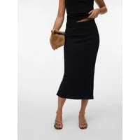 Vero Moda Maxirock VMRUBY NW ANKLE SKIRT JRS NOOS elastische Baumwollmischung, Gehschlitz