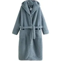 Next Damenbademantel Langer Teddy-Morgenmantel, Polyester (recycelt)