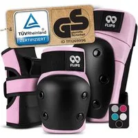 99FLIPS Protektoren-Set DIVE Protektoren Set Erwachsene Skateboard Inline Skates, Longboard (Protektoren Set Skateboard Erwachsene, 6-tlg., Inliner Schoner Knie-, Ellenbogen und Handgelenkschützer & Tragebeutel), Schlittschuhe Damen & Skateboard Erwa