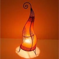 Casa Moro Stehlampe Orientalische Hennalampe marokkanische Lederlampe Hissan H60 cm, ohne Leuchtmittel, Handbemalte handgefertigte Hennaleuchte