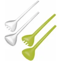 WESTMARK Salatbesteck 2-tlg., Länge: 26,6 cm, Farbe: Grün oder Klar (zufälligeAuswahl)