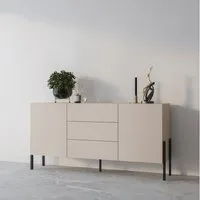 OTTO home Sideboard Jukon, Breite 150 bzw.180 cm, moderne grifflose Kommode, Schubladenschrank 2 Türen/3 Schubkästen, push-to-open-Funktion