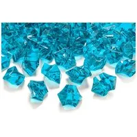 Goodymax Streudeko Goodymax® Kristall-Eis 25 mm Türkis 50 Stück, Ziersteine Dekosteine Granulat Diamanten Edelsteine Dekoeis