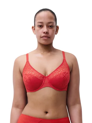 Chantelle Lingerie - Norah Bedeckender gemoldeter BH Poppy Red - Gr. - 75 G