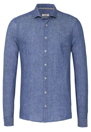 pure - PURE- Casual Hemd Langarm blau - Gr. - M