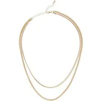 LASCANA Collier, 2-reihige Halskette, Schlangenkette