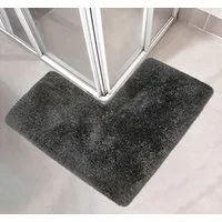 OTTO home Badematte Sanremo Standard, Badvorleger, Badezimmer Teppich, sehr weich, Höhe 30 mm, rutschhemmend beschichtet, schnell trocknend, fußbodenheizungsgeeignet, Polyester, rechteckig, L-Form, Badteppich, unifarben, rechteckig, rund & als 3-tlg.