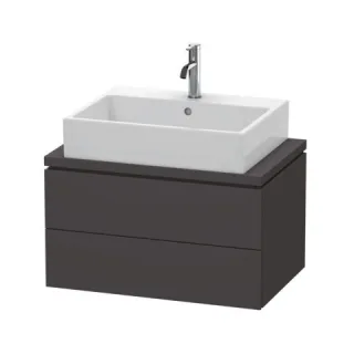 Duravit L-Cube Konsolenwaschtischunterbau wandhängend Graphit Supermatt 720x477x400 mm - LC580608080 LC580608080