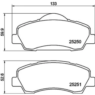 Hella Bremsbel?ge vorne Citroen C-Elysee C4 Peugeot 301 308