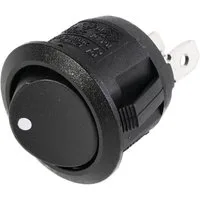 AIV Wipp-Schalter rund 230V-250V 6A Schwarz Audio- & Video-Kabel, Boardnetz, Rohkabel, KFZ Kippschalter, Rund, 2 PIN DC 12V AC bis 250V 6A, Einbaumaß 19mm