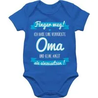 Shirtracer Shirtbody Ich habe eine verrückte Oma blau Sprüche Baby