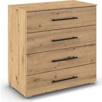 OTTO home Schubkastenkommode Kommode Sideboard Schubladenkommode Schlafzimmerkommode AVOLA (Breite 80 cm inkl. SOFT-CLOSE-FUNKTION mit Dekorfront), vier große und geräumige Schubladen mit viel Stauraum MADE IN GERMANY
