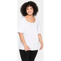 Sheego T-Shirt T-Shirt Kurzarm aus reiner Baumwolle