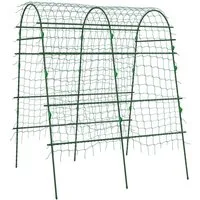 FANNOU Rankgitter Gurken, Rankhilfe mit Ranknetz,einstellbare Garten Gurkengitter Metall, Pflanzenspalier für Kletterpflanzen, Gitterspalier für Tomaten Efeu