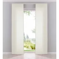 Gardinenbox Schiebegardine (2 St), Paneelwagen, blickdicht, Leinen Optik, Cationic blickdicht Leinen Optik Palermo 204411-2