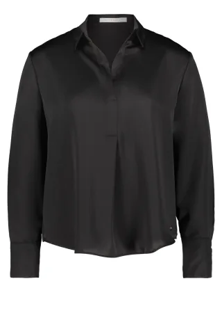 Betty & Co - Satin-Bluse schwarz - Gr. - 46