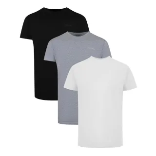Palm Angels Tri-Pack Tonal Classic Logo Schwarz, Weiß und Grau T-Shirts