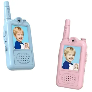 2Pcs JK201 Kids Video Walkie Talkie 200m Distance Strong Signal Two-Way Video One-Click Call 650mAh Long Battery Childre