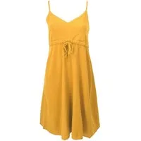 Guru-Shop Midikleid Einfarbiges Casual Trägerkleid, Baumwoll..