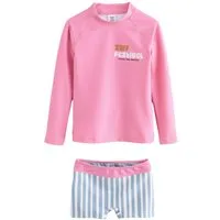 Next Badeanzug Langärmeliges Sonnenschutztop und Shorts, Set (2-St)