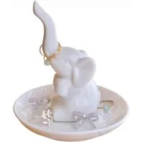 FELIXLEO Schmuckständer Weißer Elefant Ringhalter Schmuckständer Geschenk für Frauen (1 St)