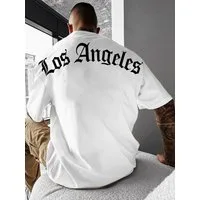 RMK T-Shirt Herren Shirt Rundhals Sommer Basic "Los Angeles" aus Baumwolle